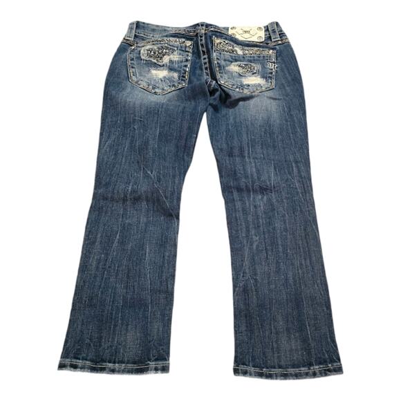 Miss Me Capri Cropped Bling‎ Pockets Stretch Women's Size 27 x 25 - Picture 3 of 12